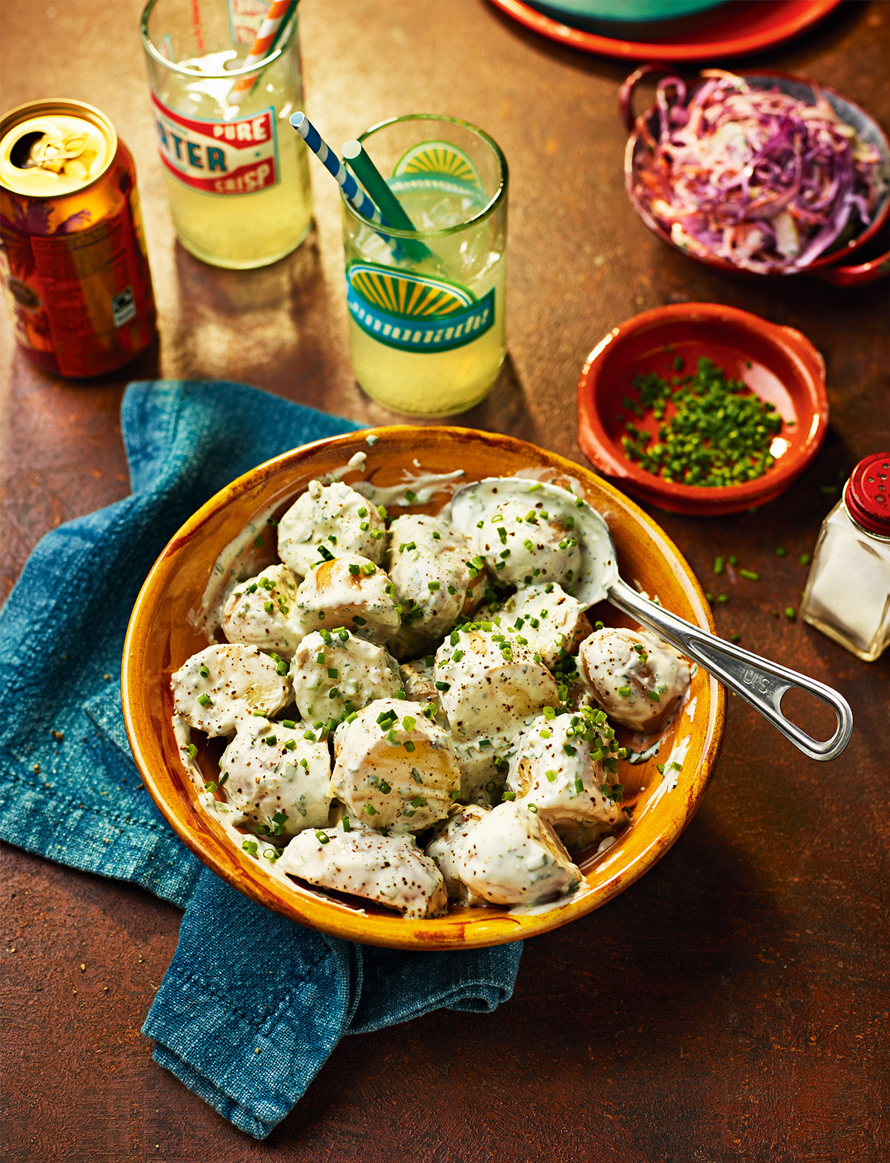 Herby blue cheese potato salad recipe Sainsbury`s Magazine