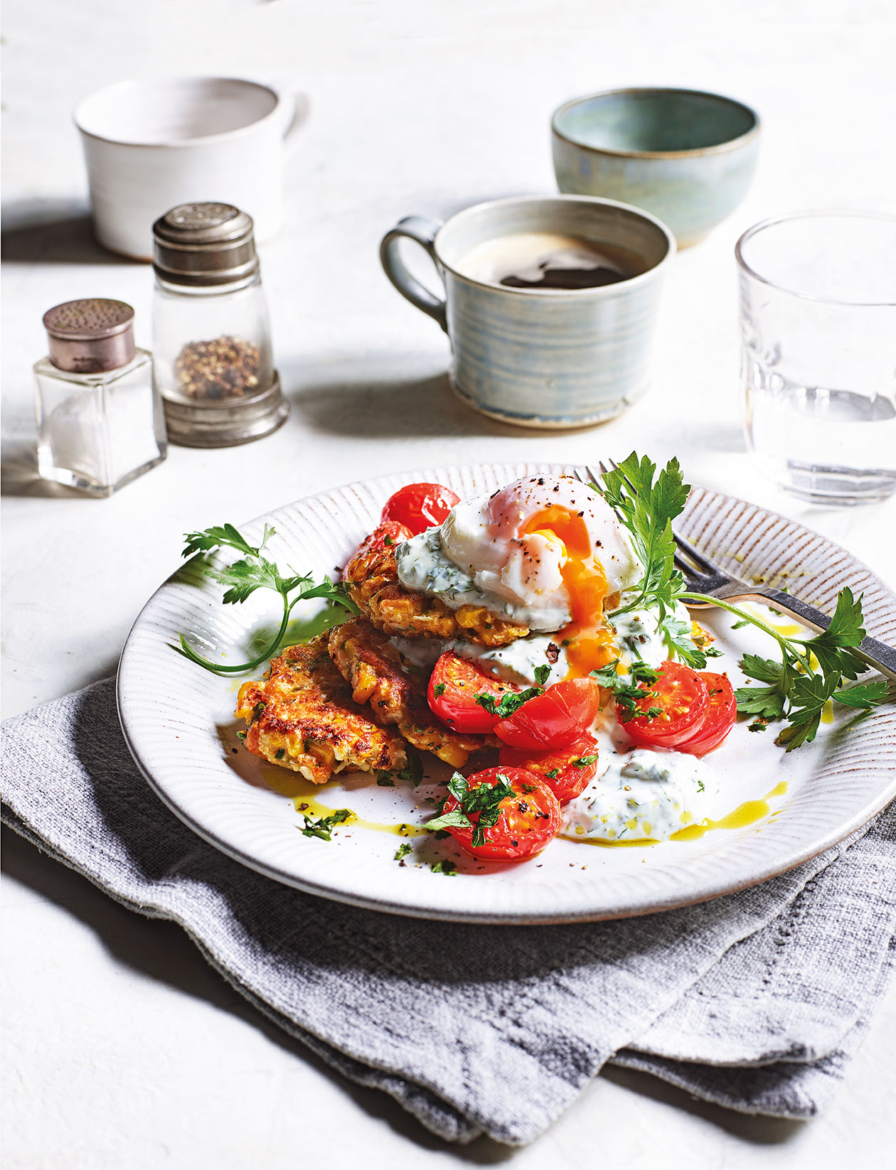 Sweetcorn brunch fritters recipe Sainsbury`s Magazine