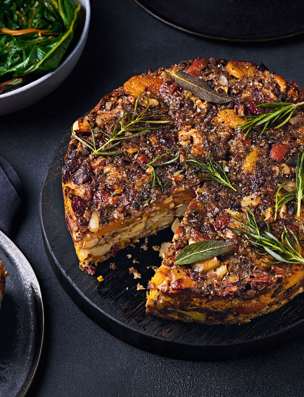 Root veggie nut roast with chestnut gravy recipe Sainsbury`s Magazine