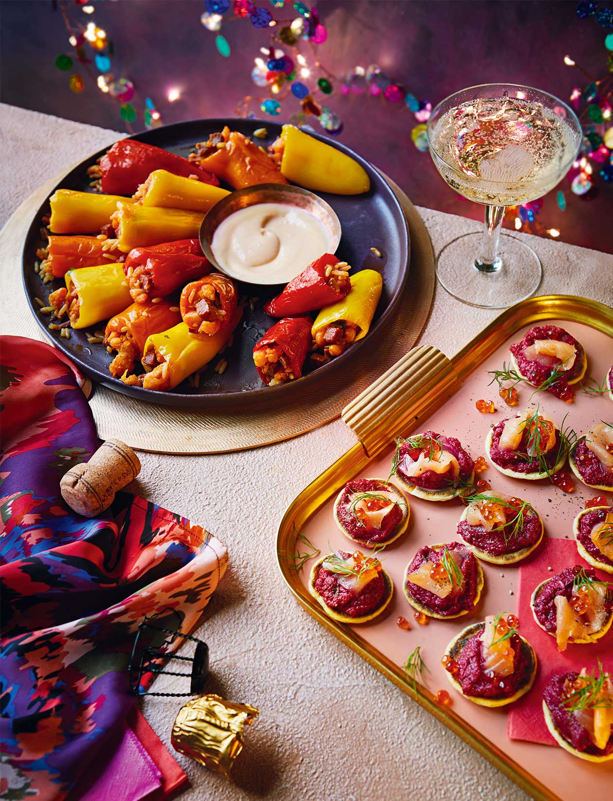 Mini paella peppers recipe | Sainsbury`s Magazine