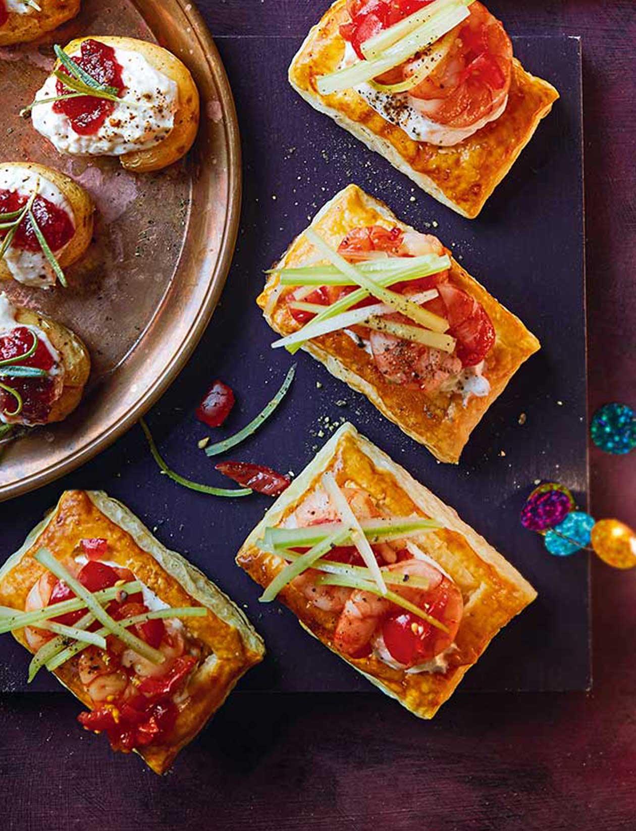 Bloody Mary prawn tarts recipe | Sainsbury`s Magazine