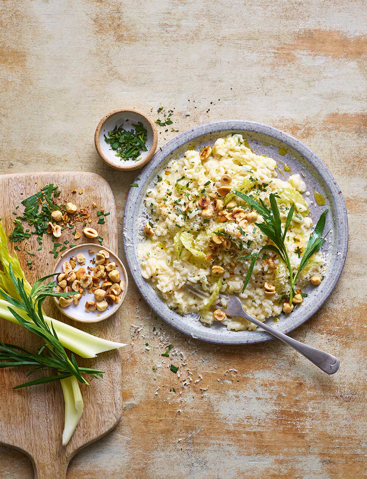 Nutty risotto with celery and tarragon recipe Sainsbury`s Magazine