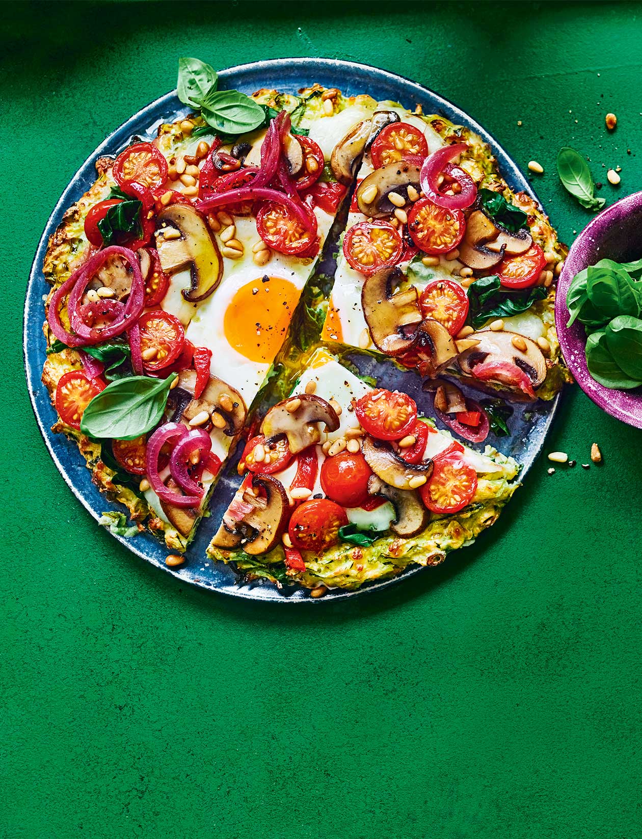 Courgette brunch pizza recipe Sainsbury`s Magazine