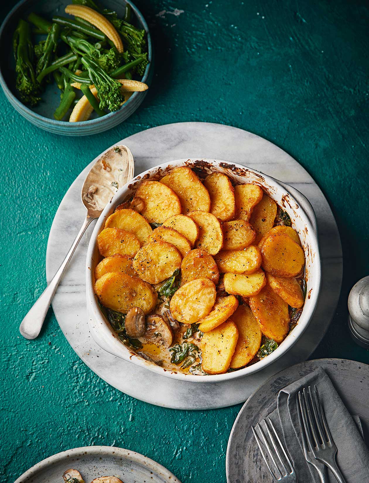 Creamy spinach and mushroom pie recipe | Sainsbury`s Magazine