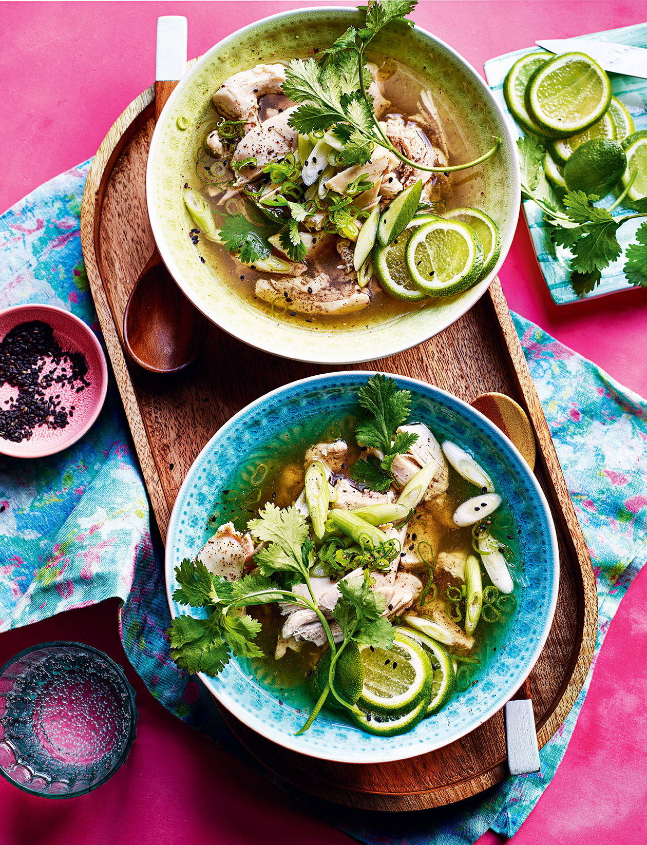 Black sesame chicken soup recipe | Sainsbury`s Magazine