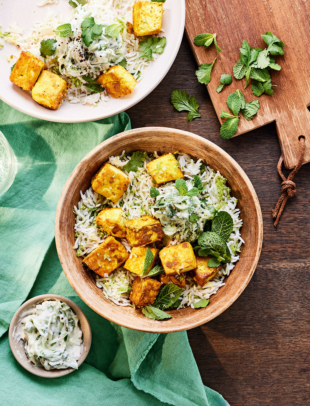 Turmeric tofu with zingy lime rice recipe | Sainsbury`s Magazine