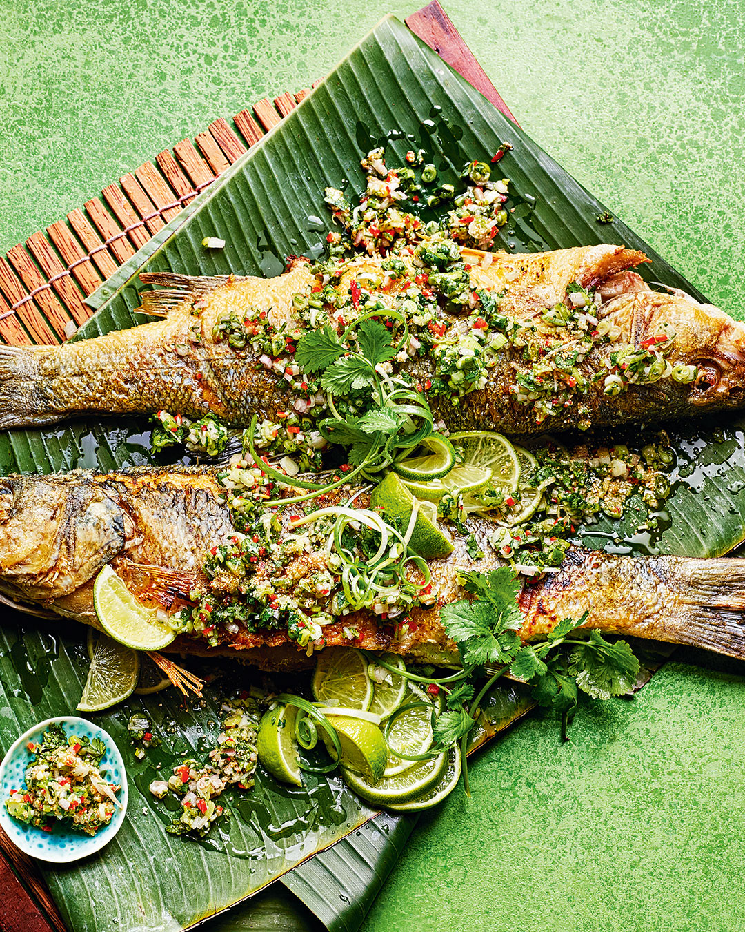 Crispy sea bass larb recipe | Sainsbury`s Magazine