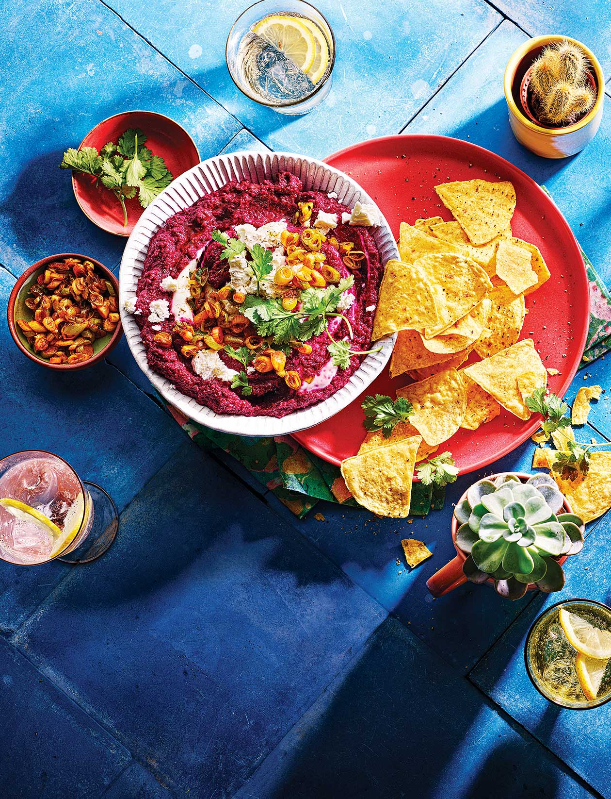 Beetroot and jalapeño dip with crispy tortillas recipe Sainsbury`s