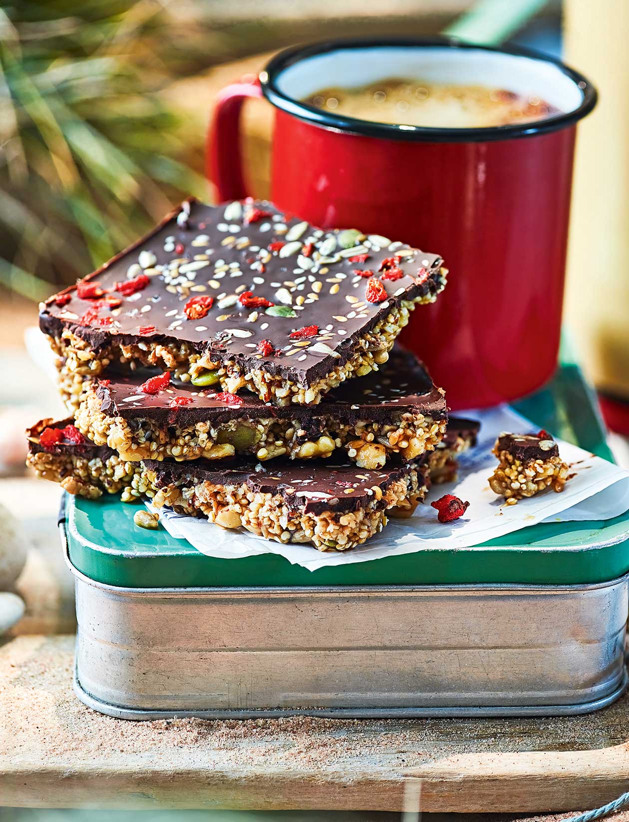 Chocolate quinoa brittle recipe | Sainsbury`s Magazine