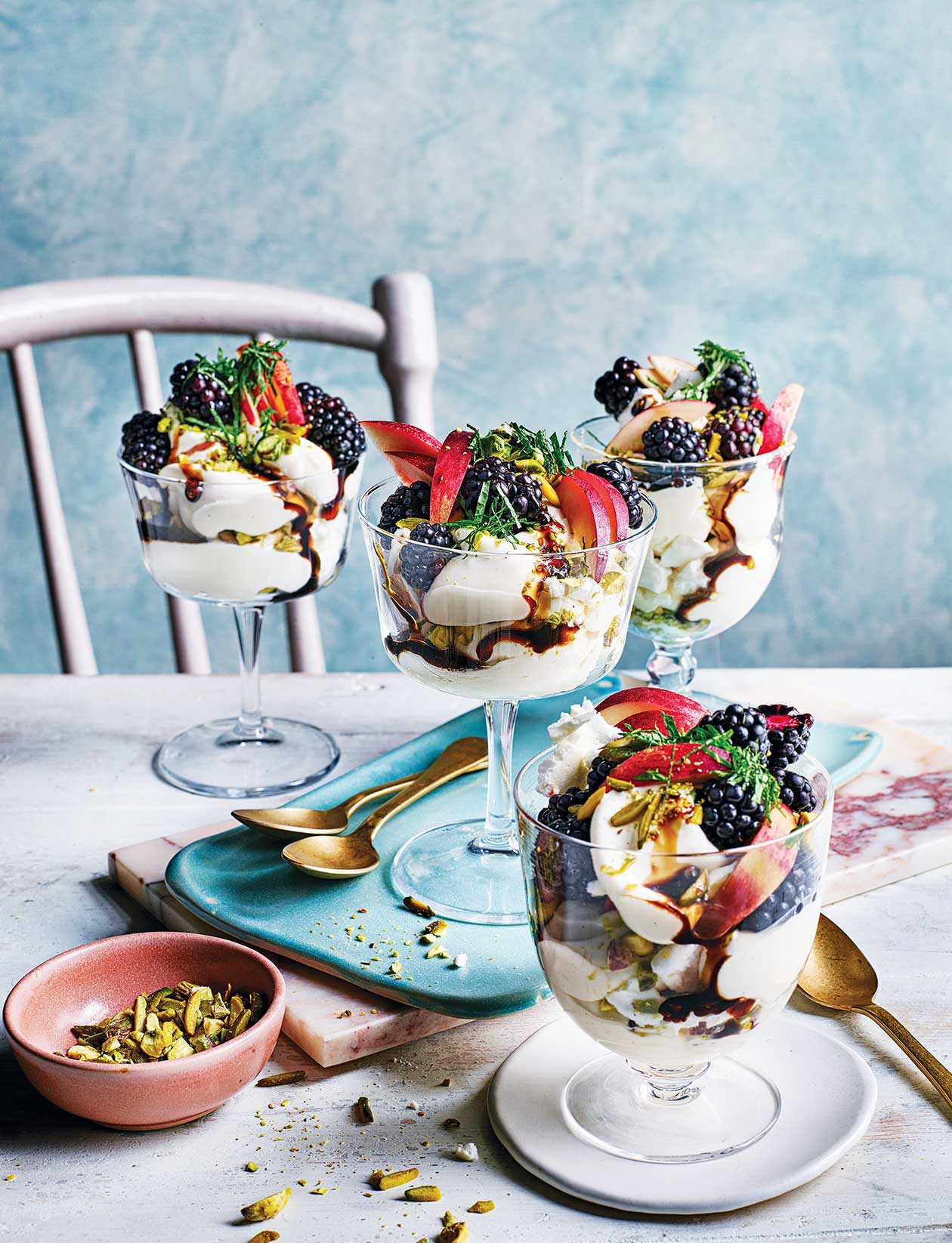Nectarine, blackberry and cardamom eton mess recipe | Sainsbury`s Magazine