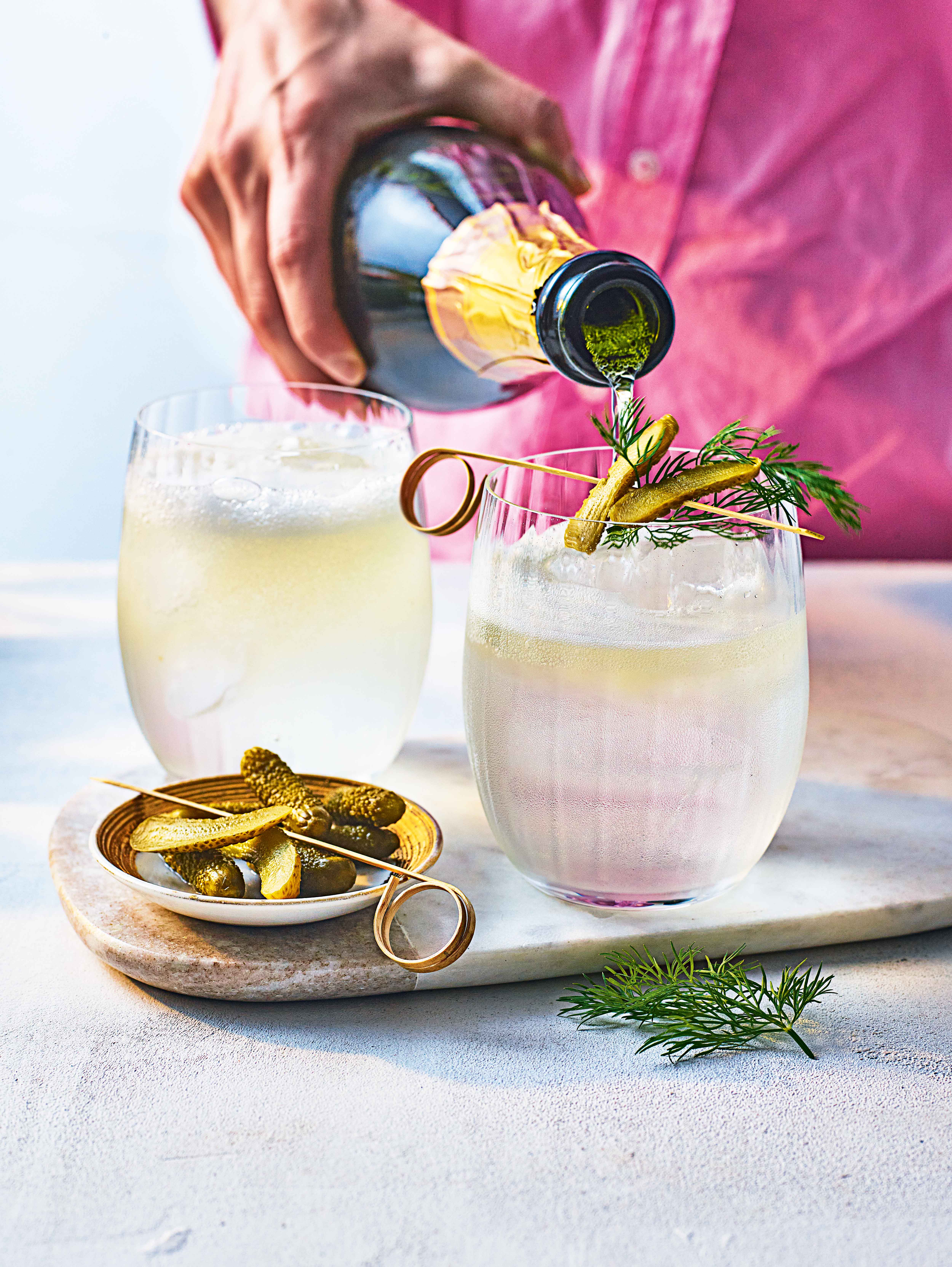Dill pickle spritz recipe | Sainsbury`s Magazine