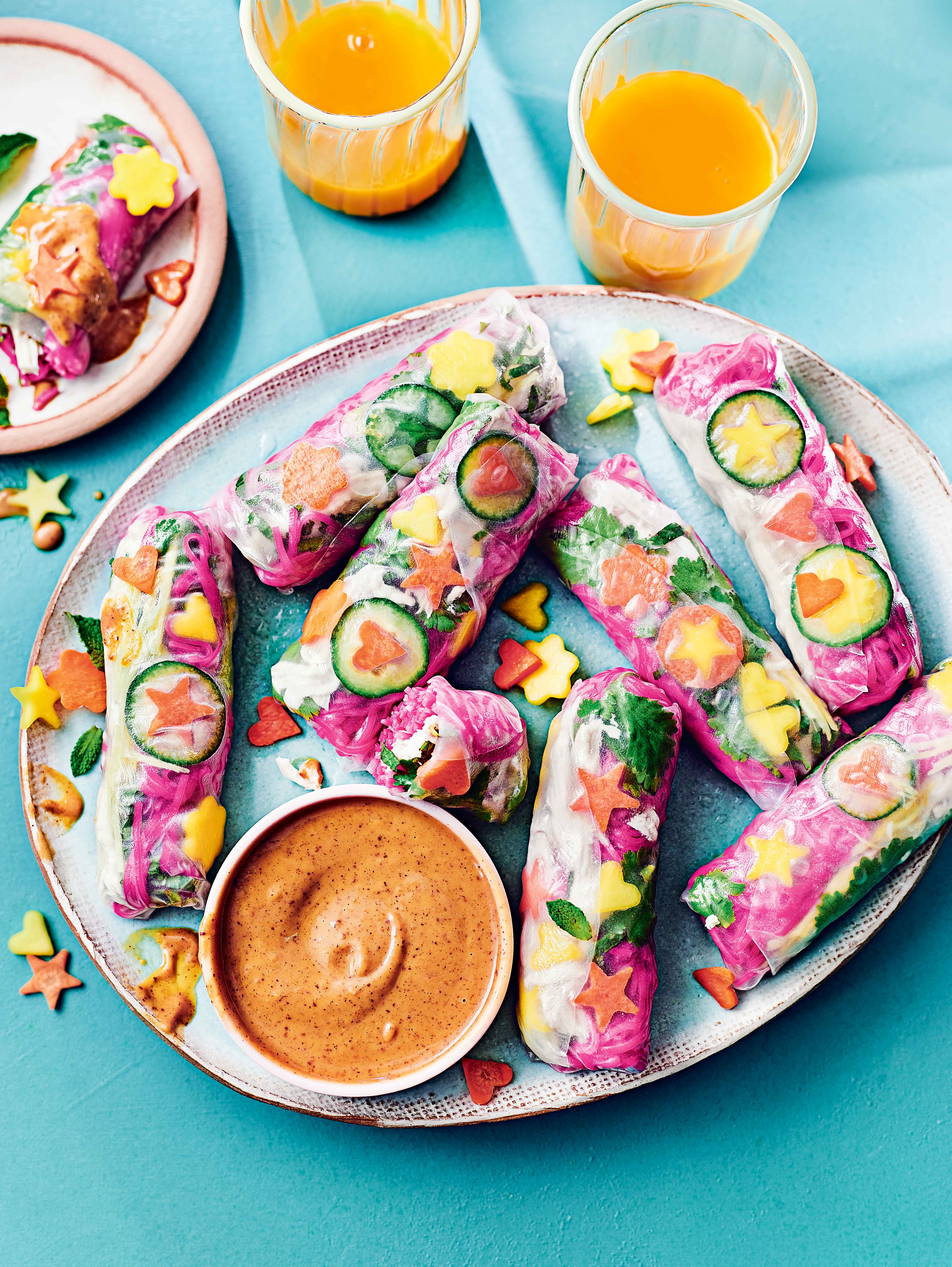 Rainbow summer rolls recipe | Sainsbury`s Magazine