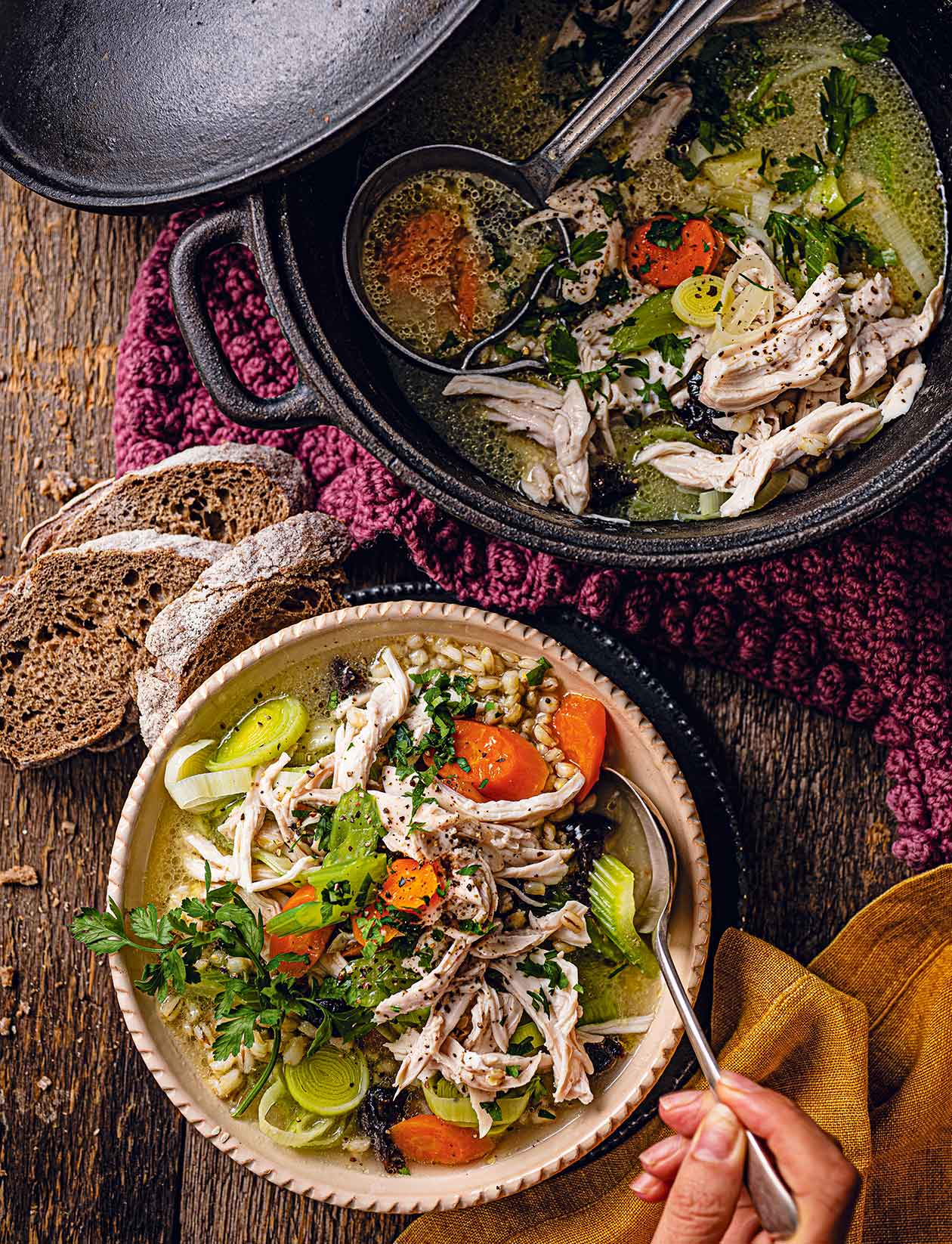 Cock-a-leekie soup recipe | Sainsbury`s Magazine