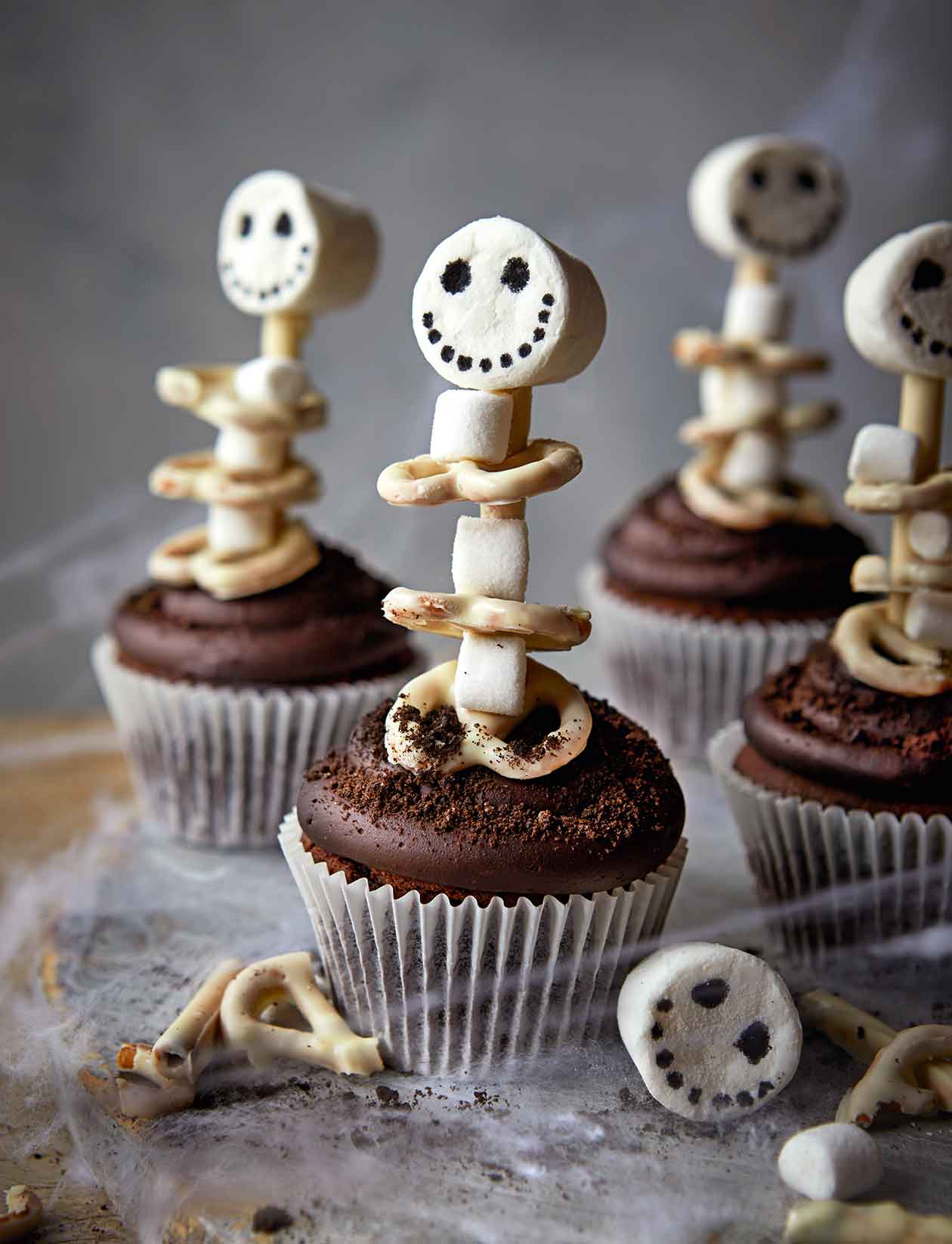 Skeleton cupcakes recipe | Sainsbury`s Magazine