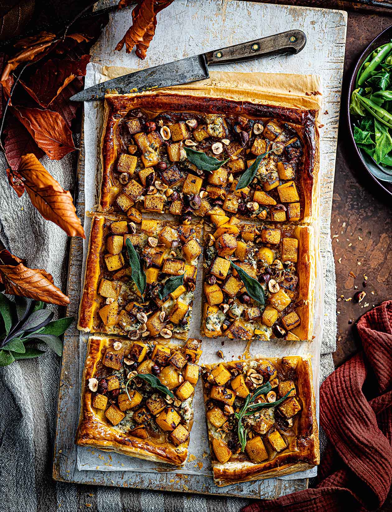 Squash and stilton tart recipe | Sainsbury`s Magazine
