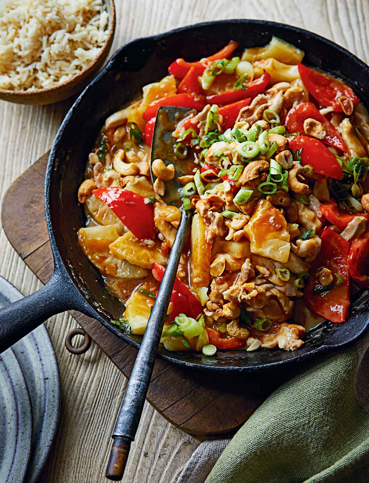 Sticky pineapple chicken stir-fry recipe | Sainsbury`s Magazine