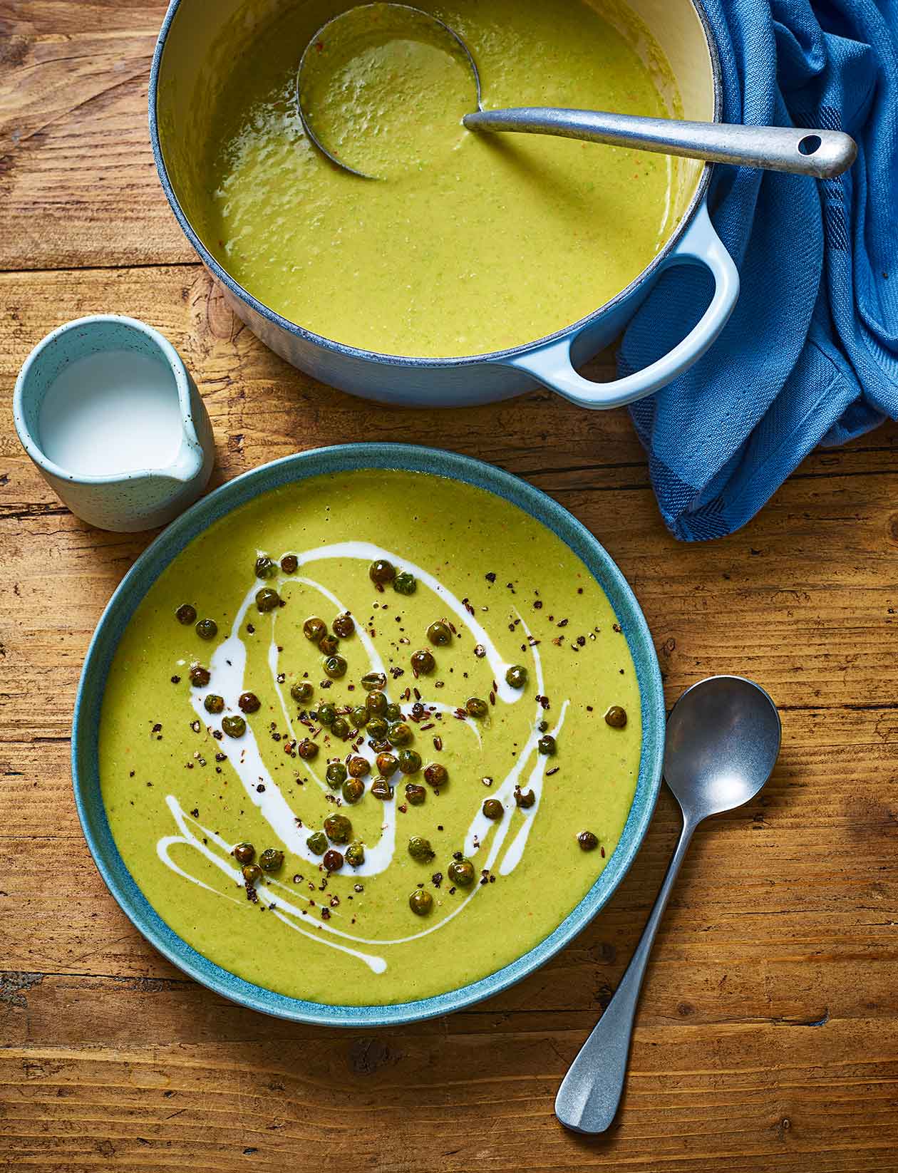 Spicy pea and coconut soup recipe | Sainsbury`s Magazine