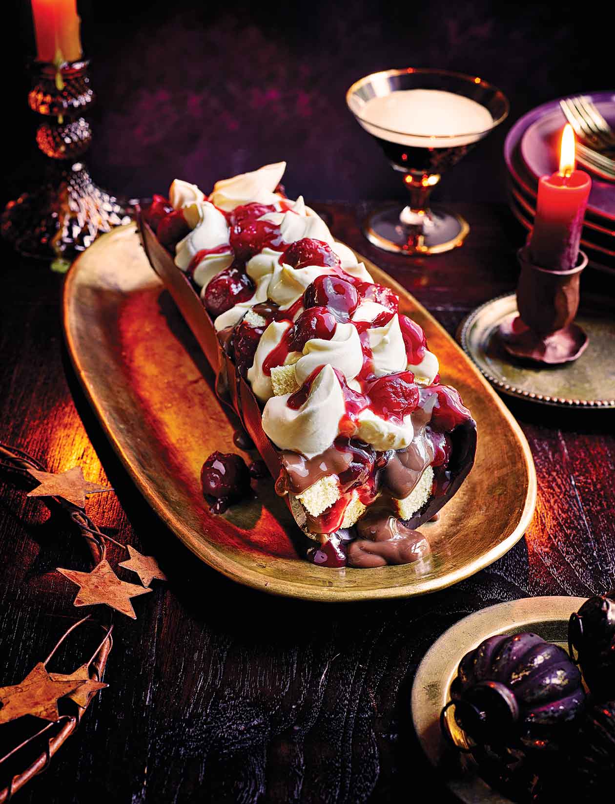 Black forest yule log trifle recipe | Sainsbury`s Magazine