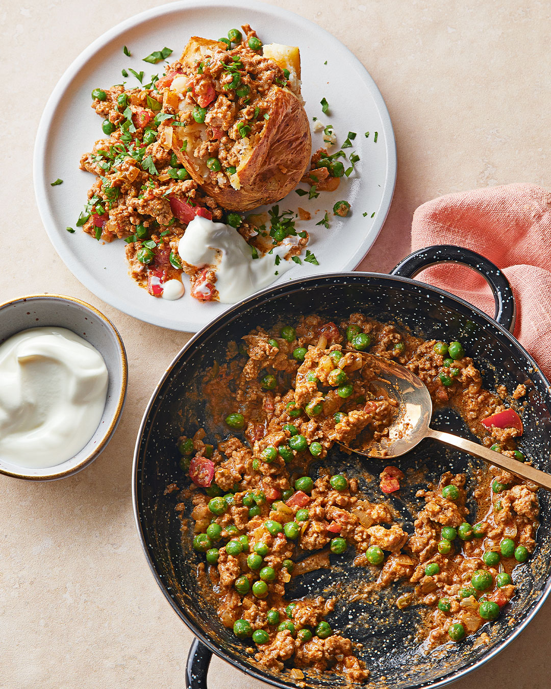 Keema jacket potatoes recipe | Sainsbury`s Magazine