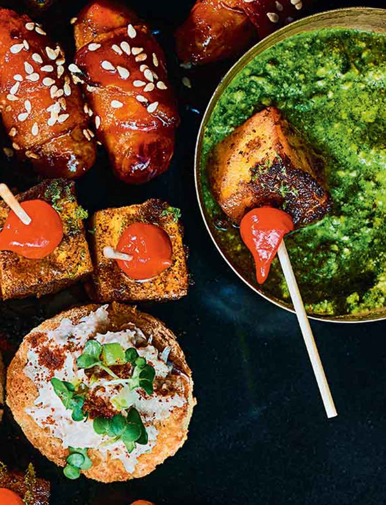 Golden paneer with coriander chutney recipe | Sainsbury's Magazine