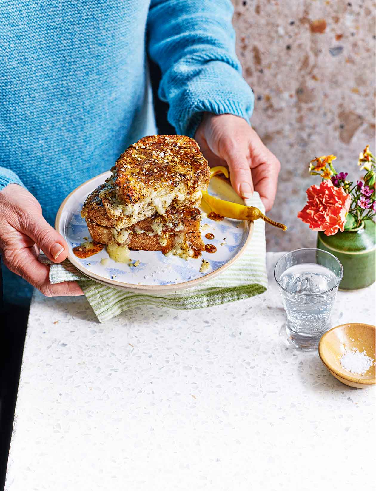 Caramelised honey, za'atar and cheese toastie recipe | Sainsbury`s Magazine