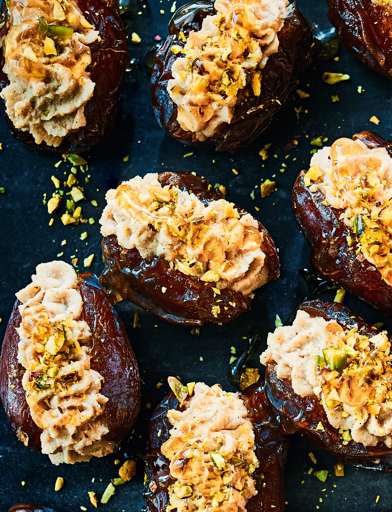 Chestnut stuffed dates recipe | Sainsbury`s Magazine