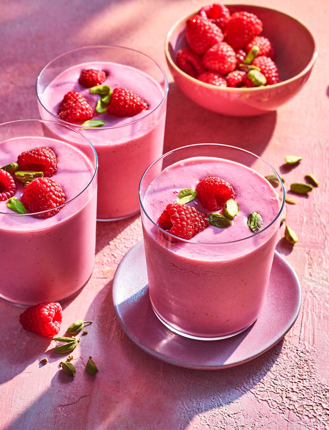 raspberry, rose and cardomom smoothie recipe | Sainsbury`s Magazine