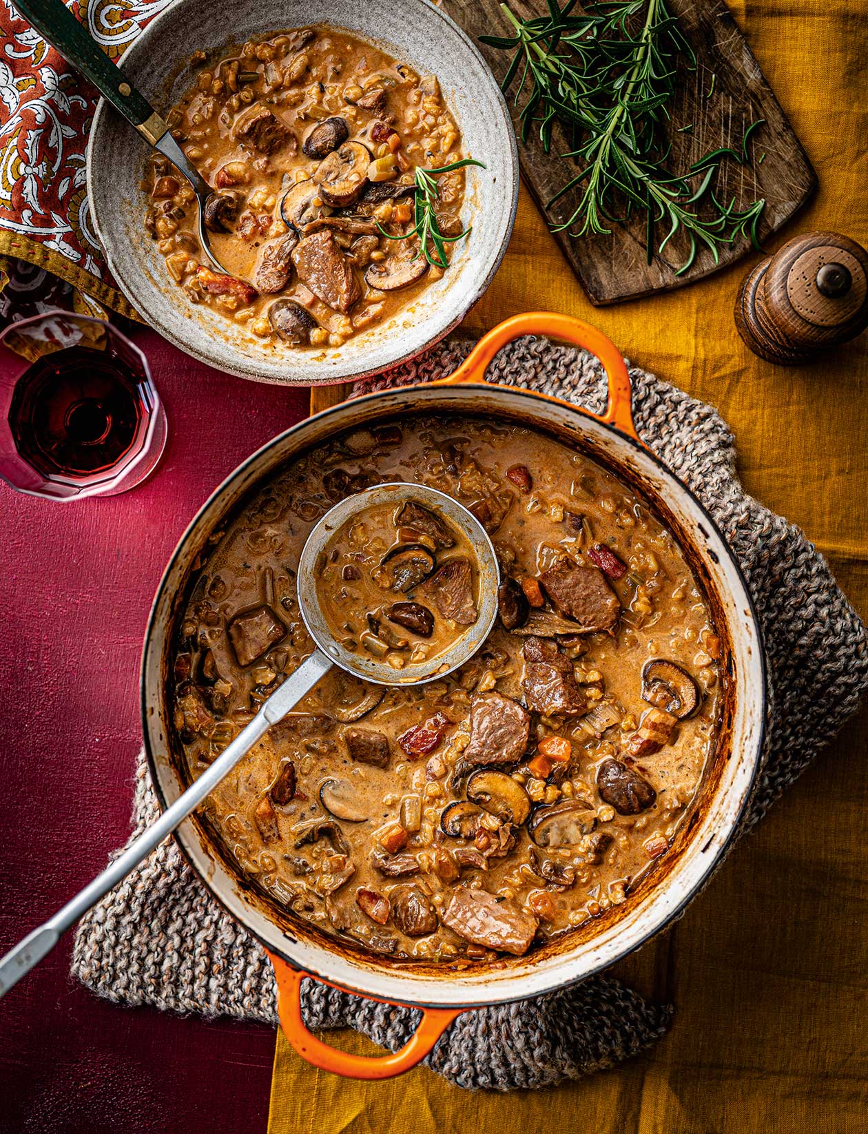 Creamy venison and chestnut soup recipe | Sainsbury`s Magazine