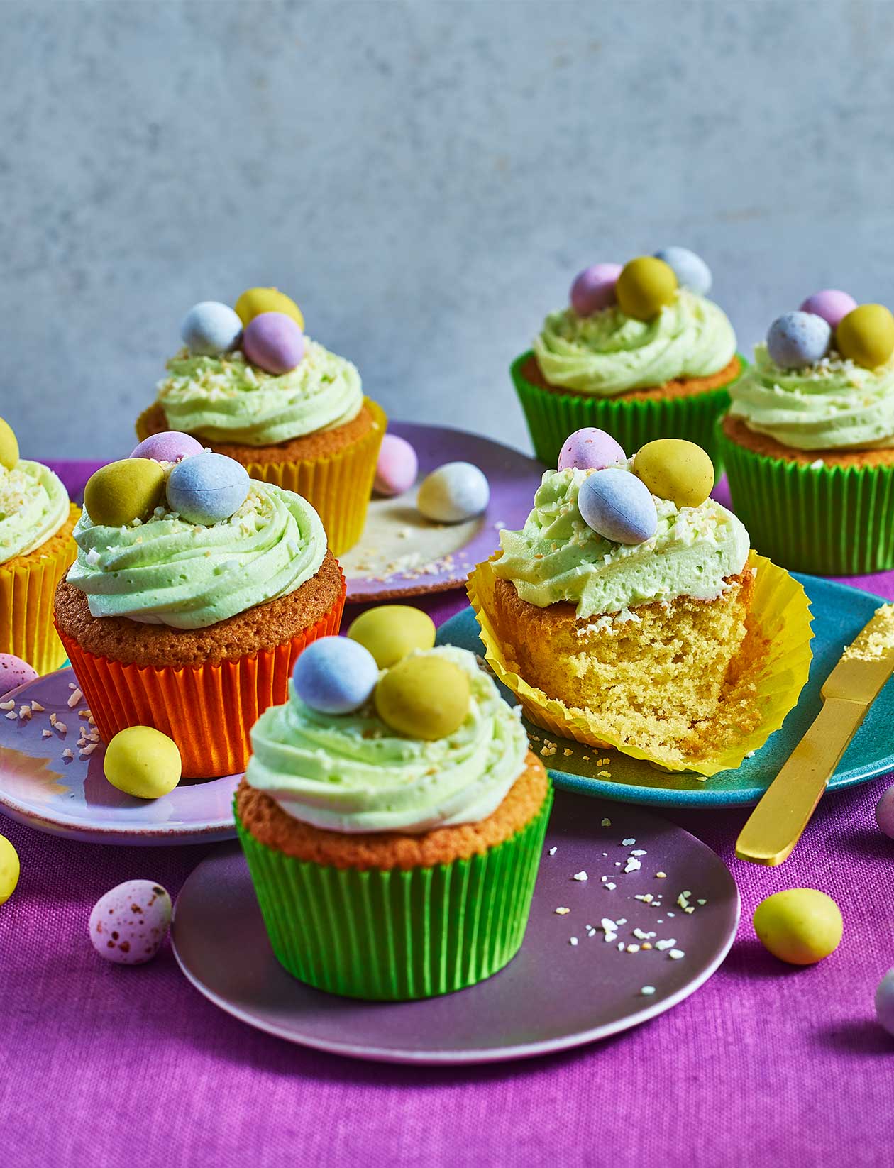 zingy bird nest cupcakes recipe | Sainsbury`s Magazine