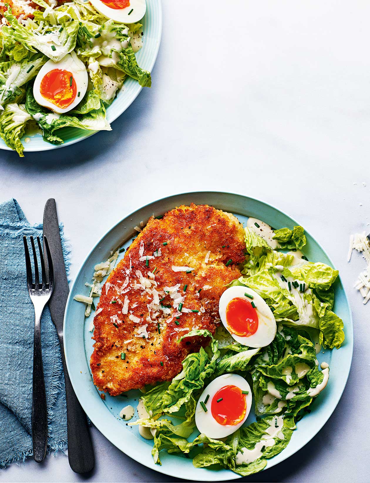 Chicken Ceasar schnitzels recipe | Sainsbury`s Magazine