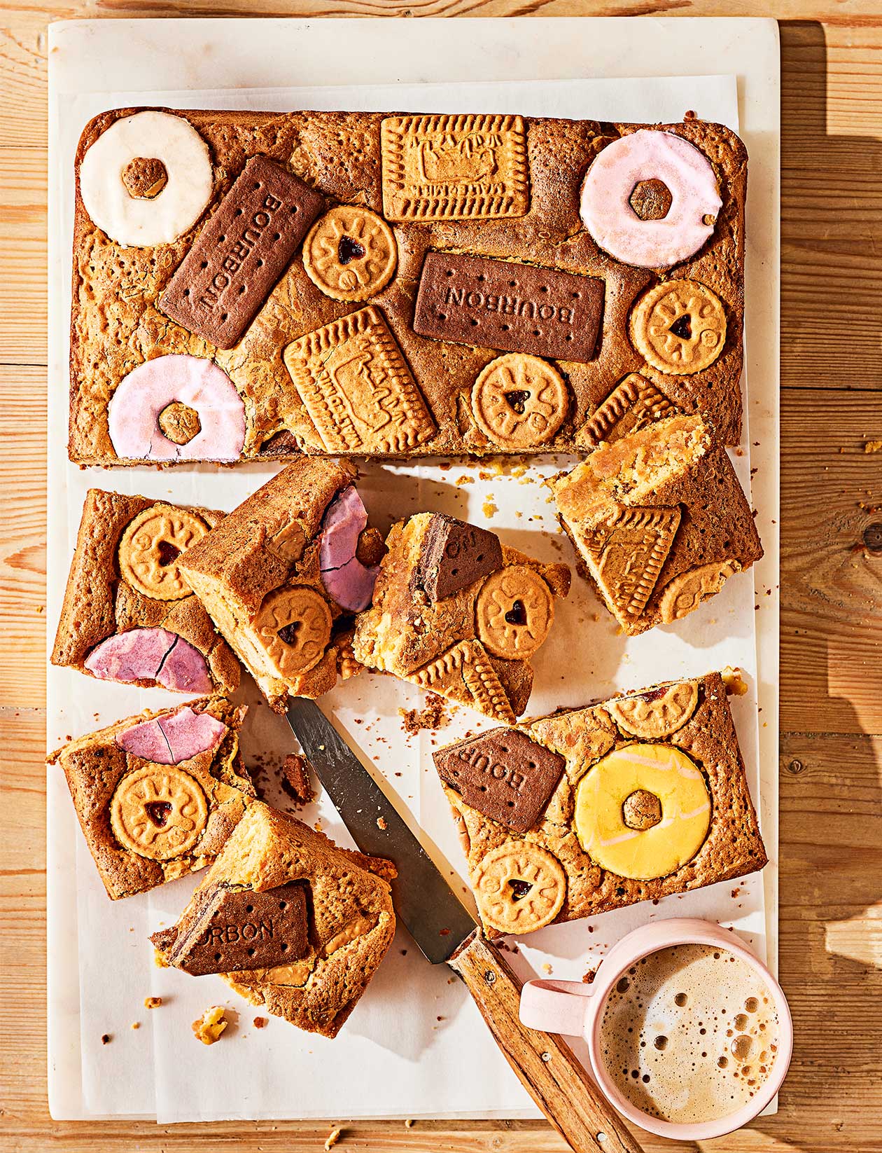 Biscuit tin blondies recipe | Sainsbury`s Magazine