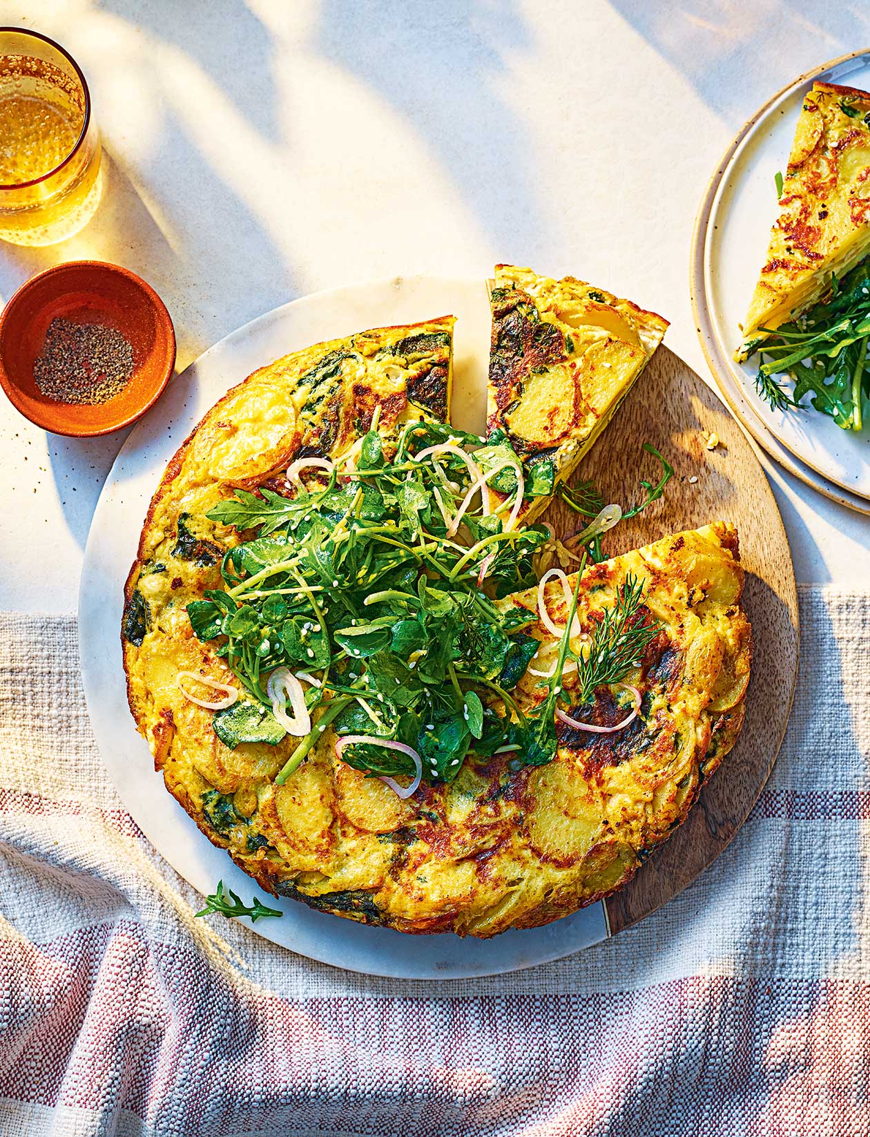 Cheat's spanakopita tortilla recipe | Sainsbury`s Magazine