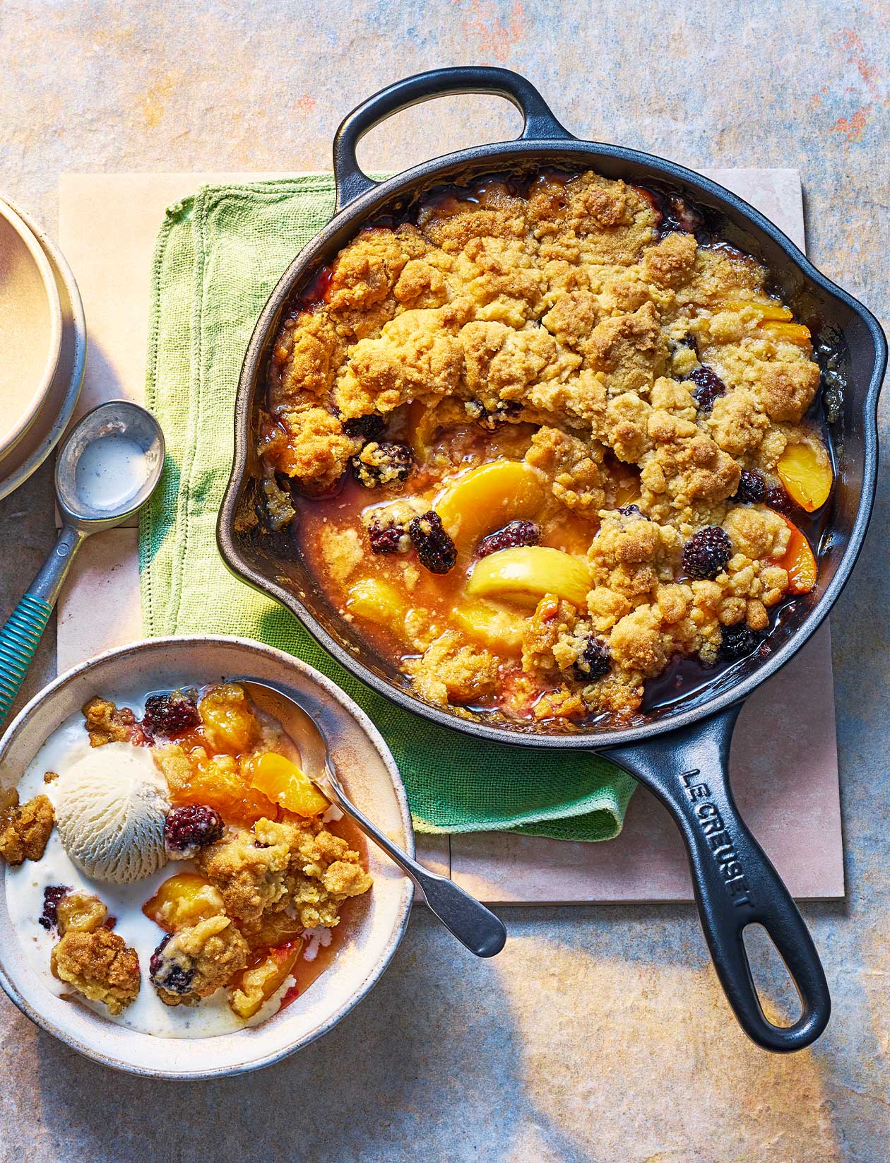 Peach and blackberry cobbler recipe | Sainsbury`s Magazine