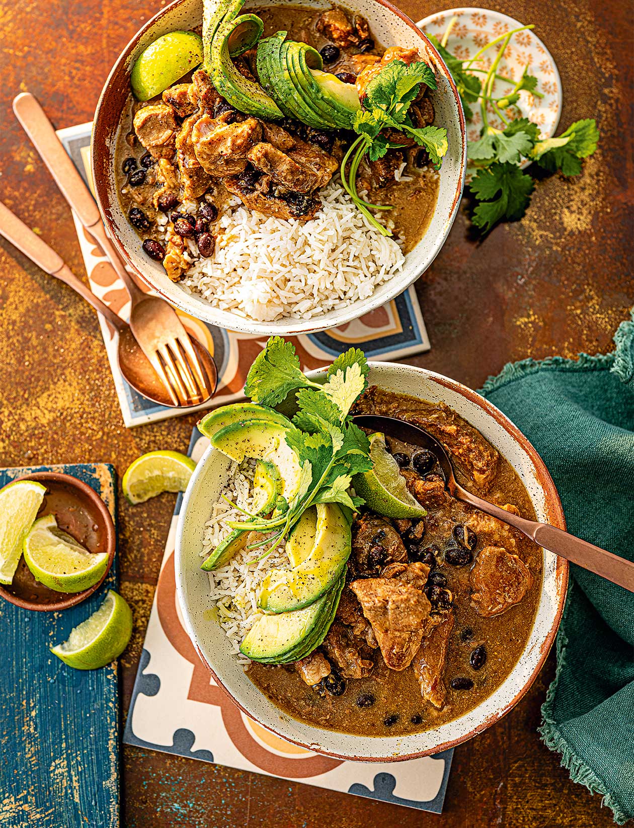Citrus pork and black bean stew recipe | Sainsbury`s Magazine