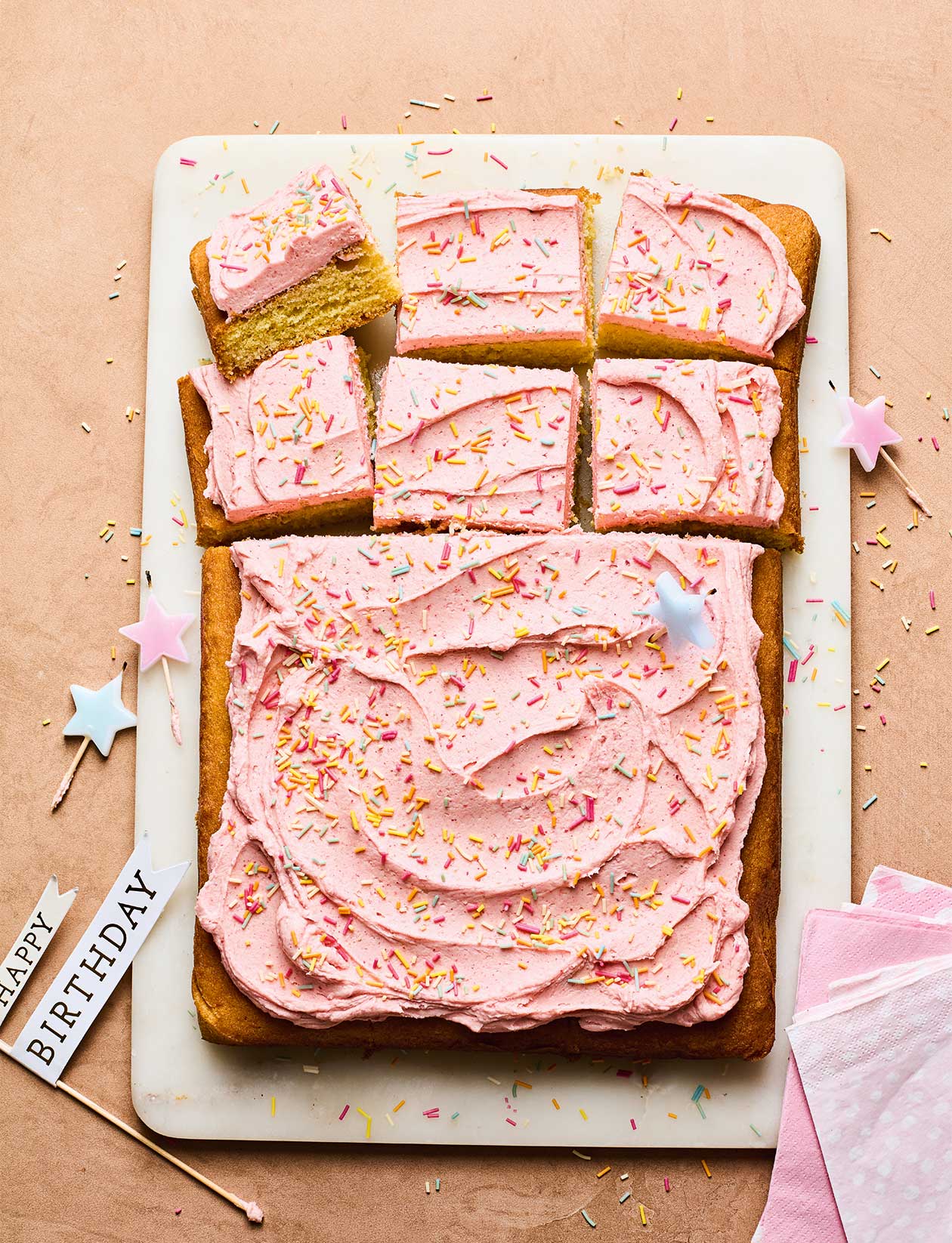 Pink lemonade party cake recipe | Sainsbury`s Magazine
