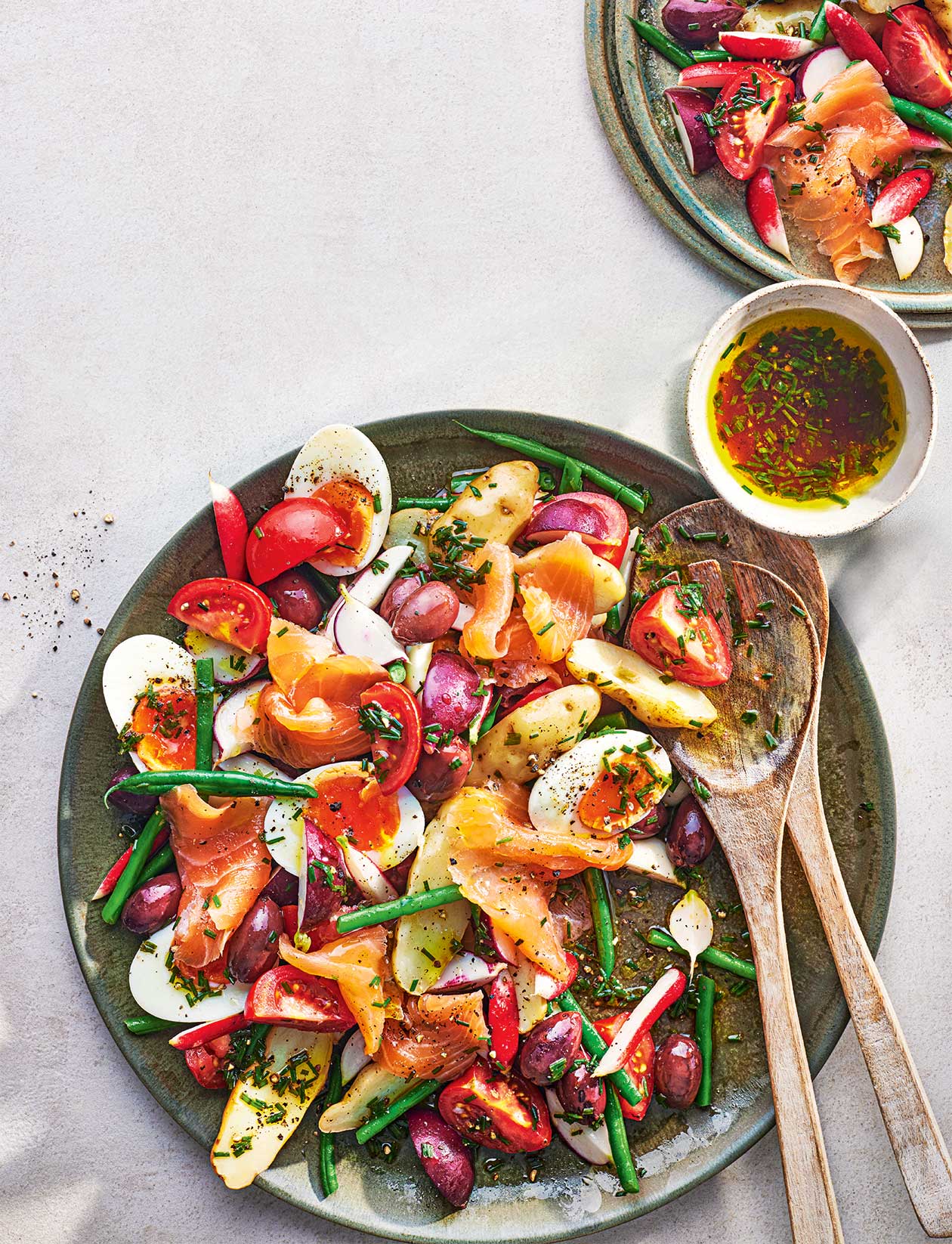 Smoked salmon niçoise recipe | Sainsbury`s Magazine
