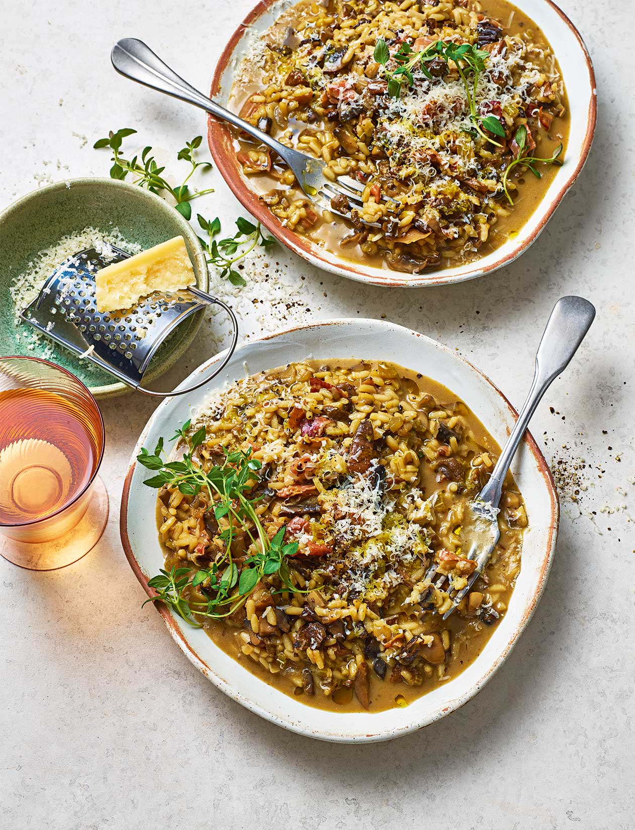 Risotto with mushrooms and speck recipe | Sainsbury`s Magazine