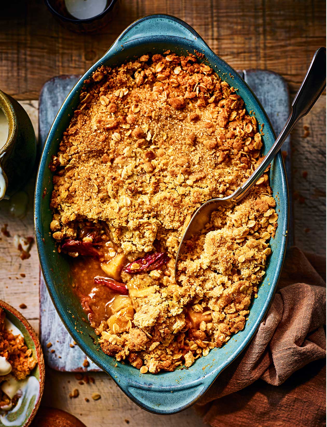 Apple and rhubarb crumble recipe | Sainsbury`s Magazine