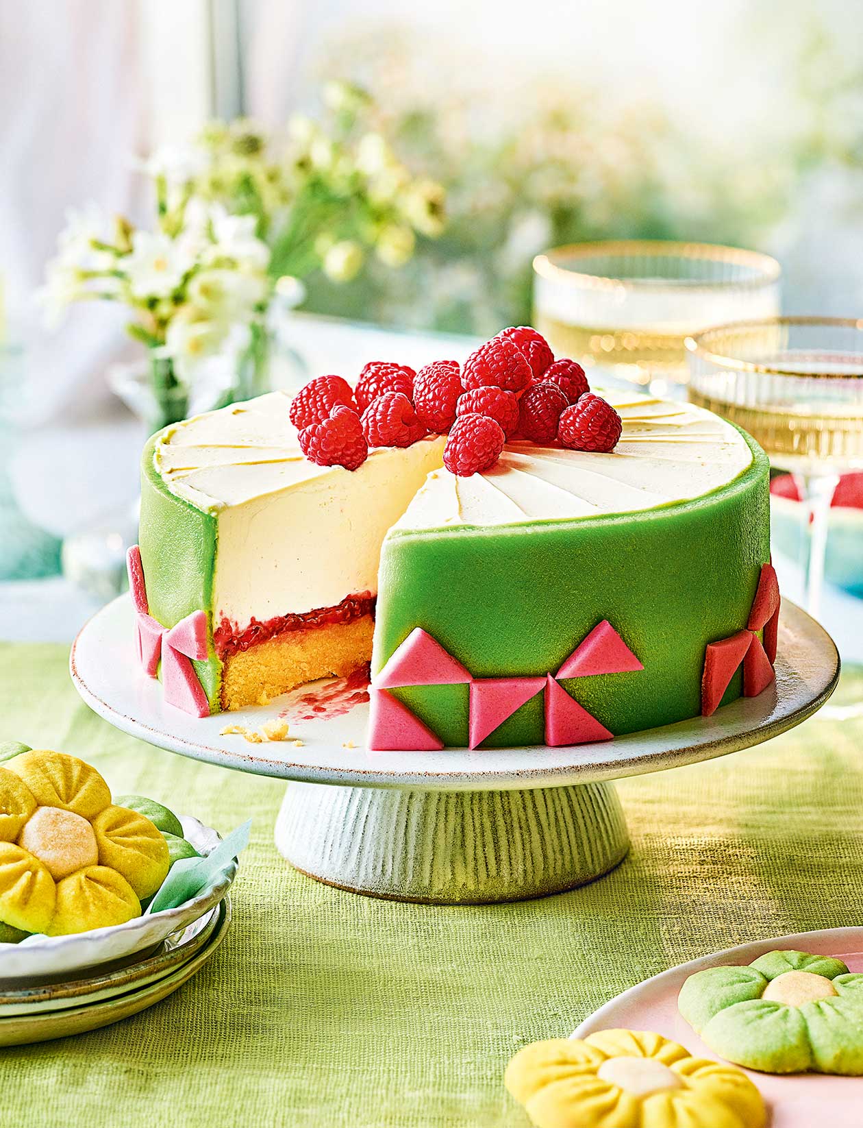 Prinsesstårta cheesecake recipes | Sainsbury`s Magazine