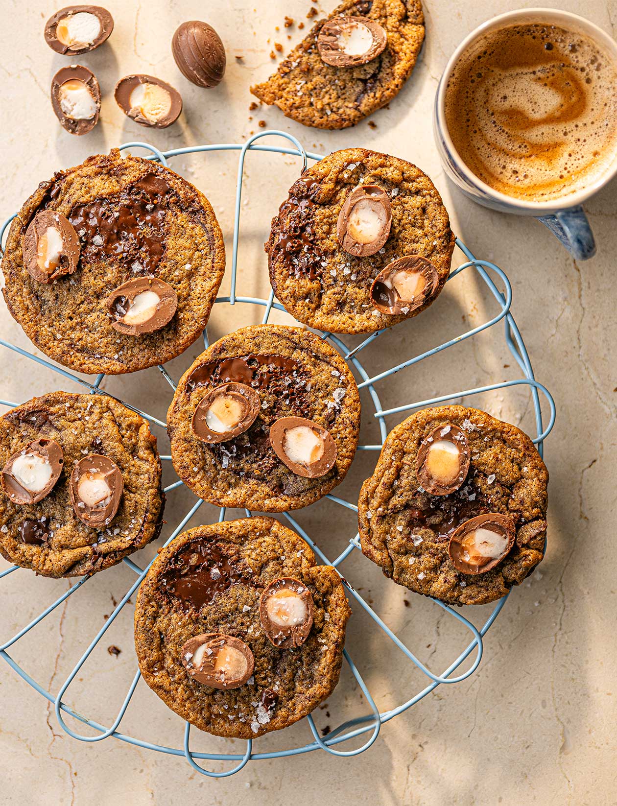 Chocolate chip Creme Egg cookies recipe | Sainsbury`s Magazine