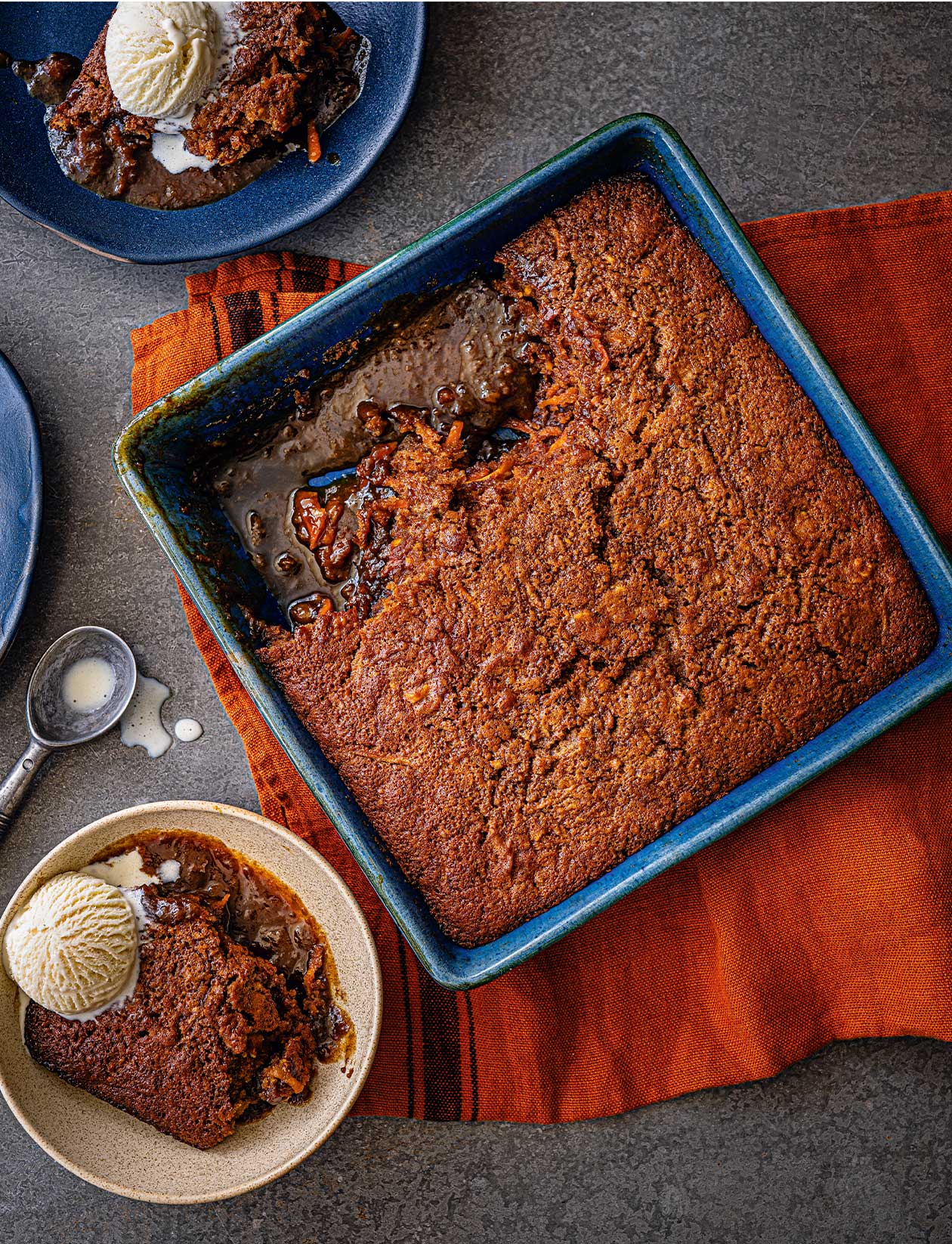Self-saucing spiced carrot pudding recipe | Sainsbury's Magazine