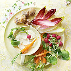 Crudités & salt-baked mini potatoes with aïoli | Sainsbury`s Magazine