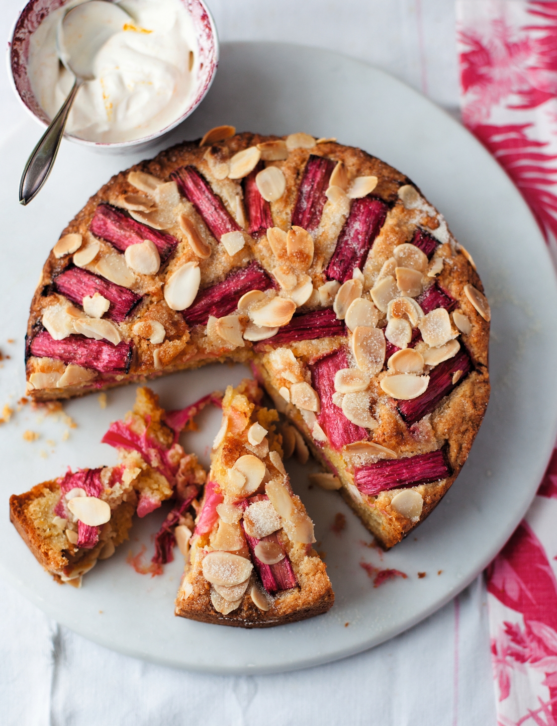 Rhubarb and almond cake recipe | Sainsbury`s Magazine