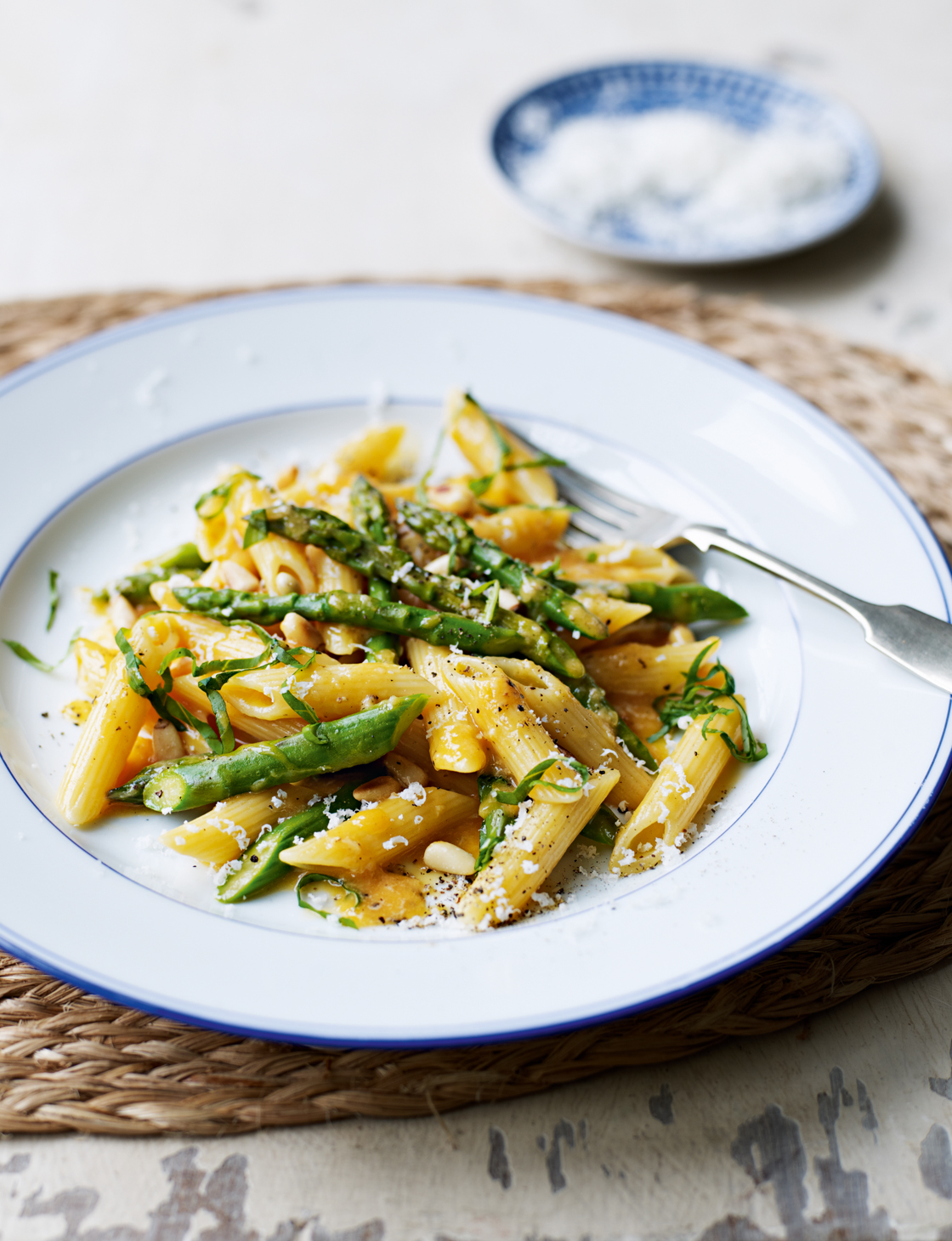 Asparagus carbonara recipe | Sainsbury`s Magazine