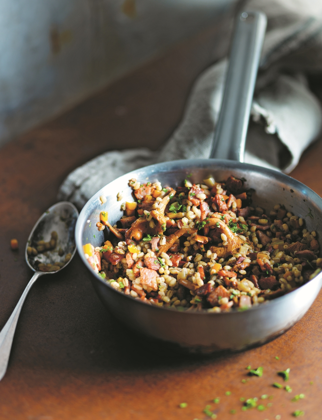 Wild mushroom and barley risotto Sainsbury`s Magazine