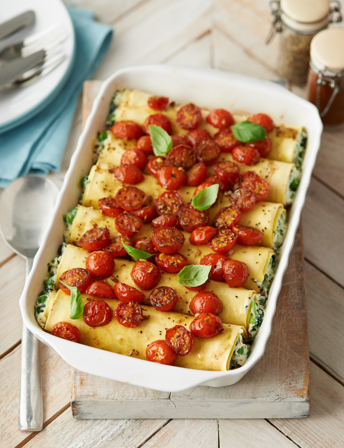 Cannelloni with balsamic glazed tomatoes | Sainsbury`s Magazine