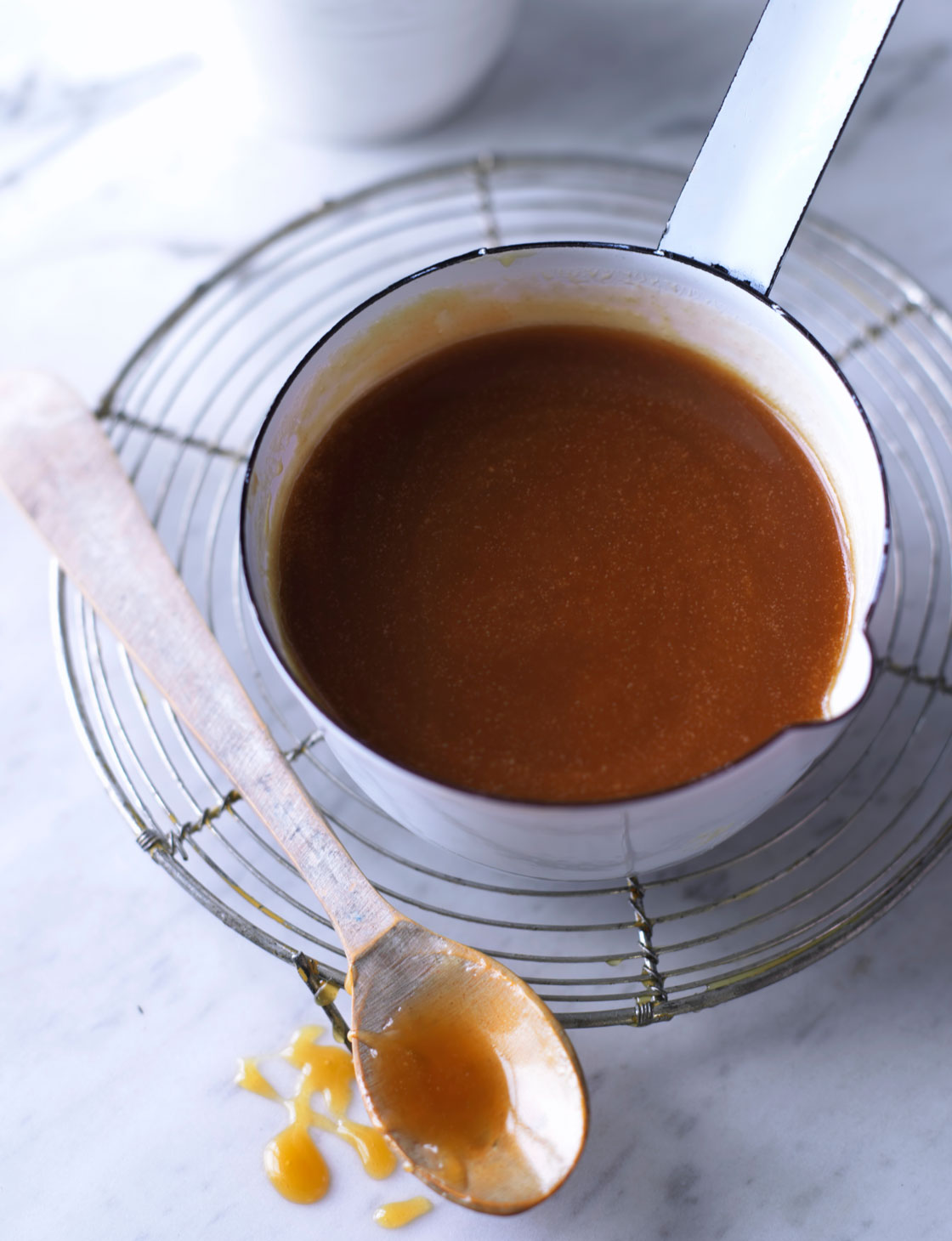 Quick salted caramel sauce Sainsbury's Magazine