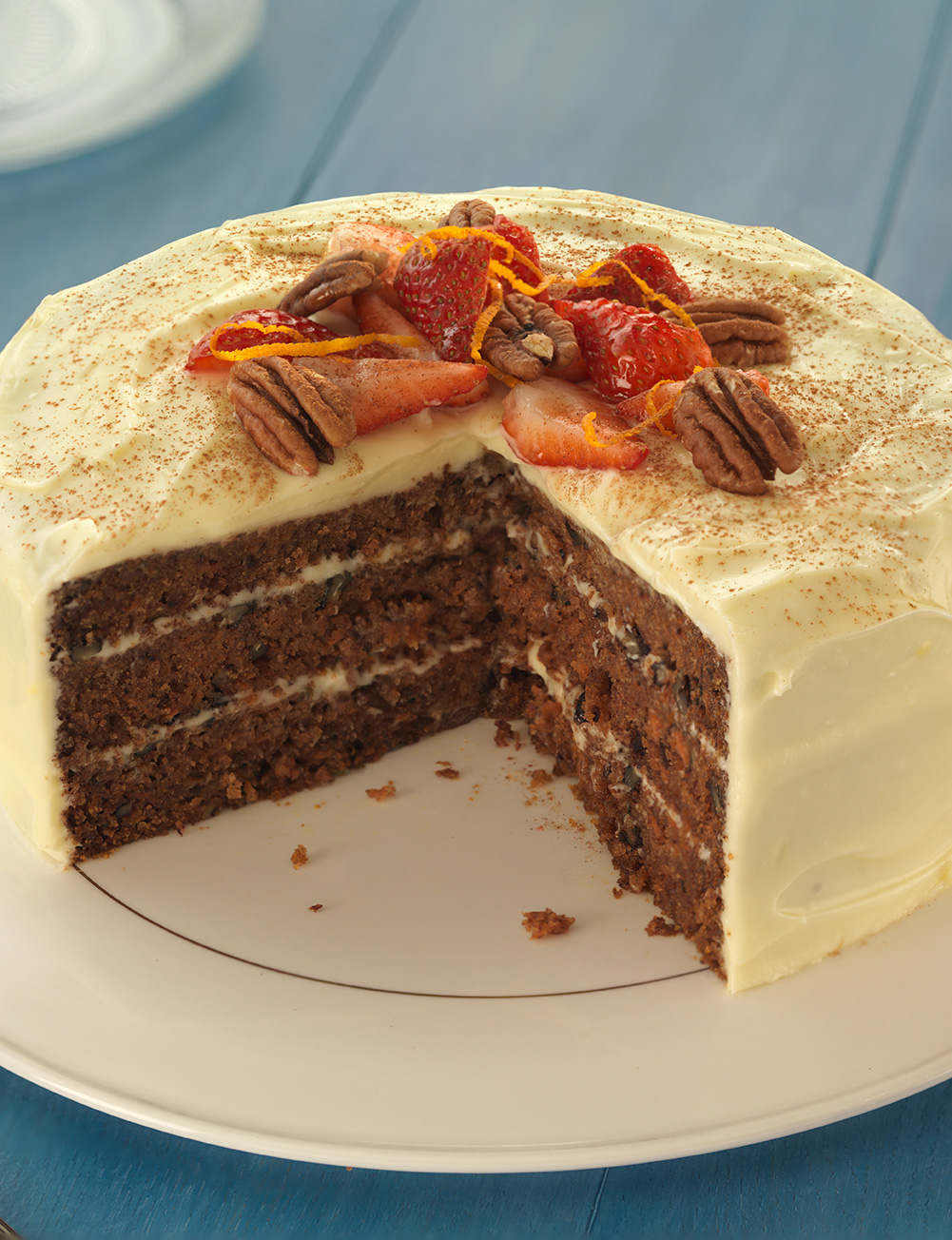 Cinnamon and orange carrot cake Sainsbury's Magazine