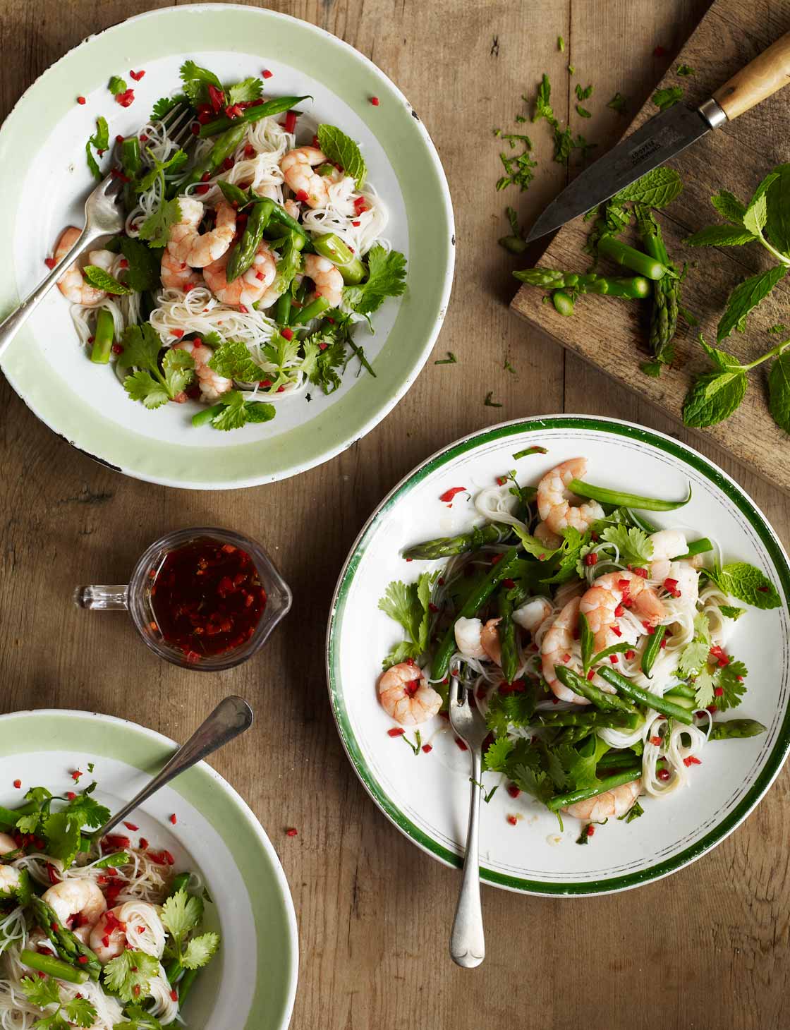 Thai Style Asparagus Prawn Green Bean Salad Sainsbury S Magazine