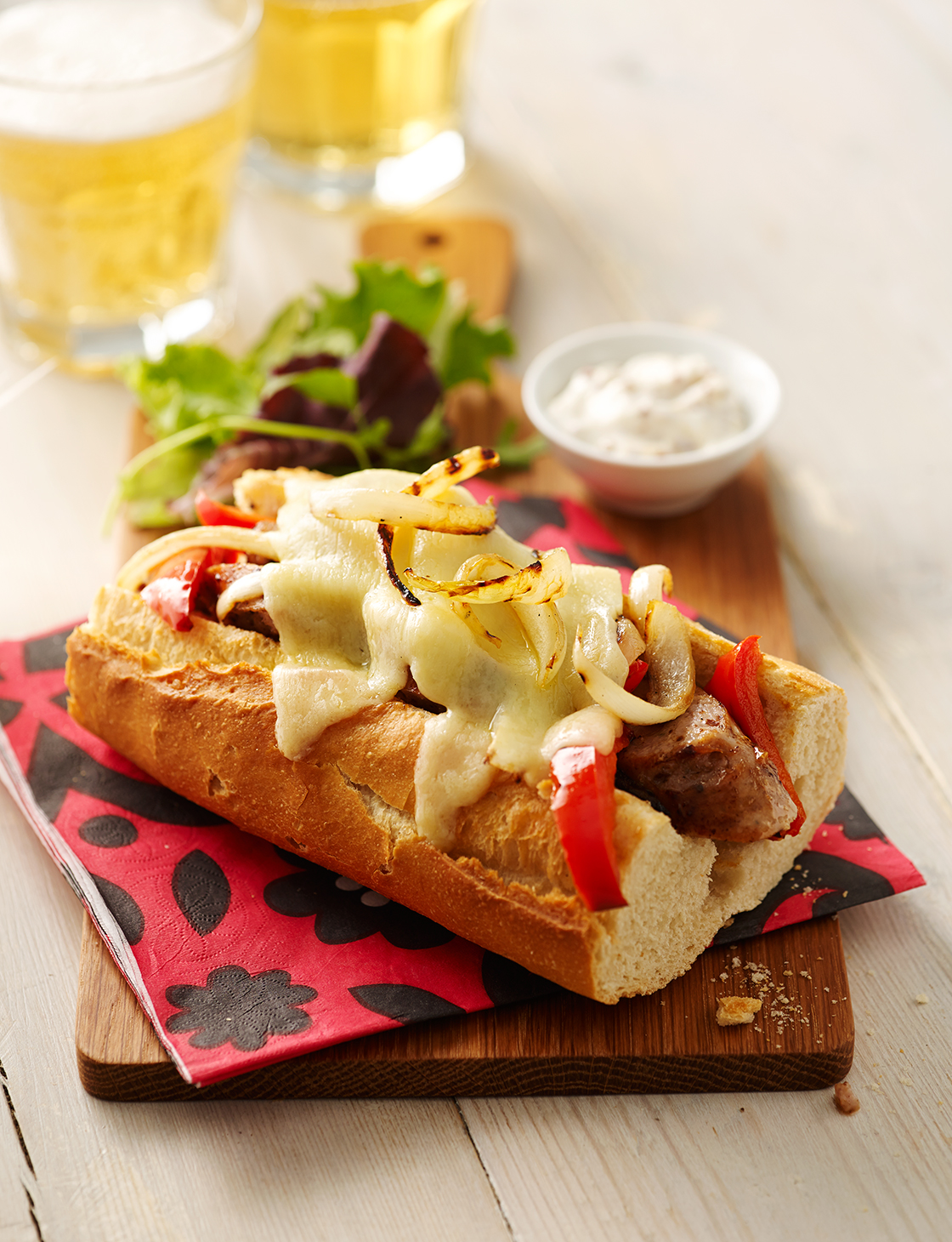 Cheese and sausage baguette | Sainsbury`s Magazine